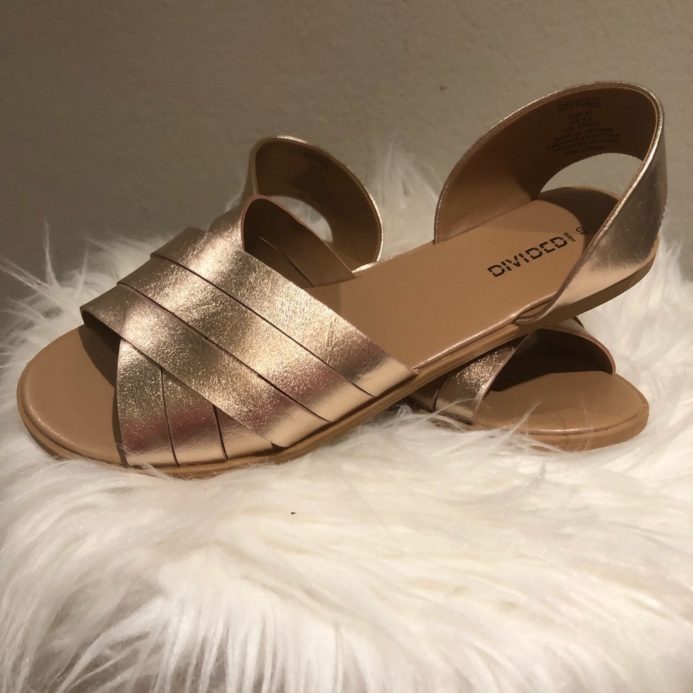 Rose gold sandals